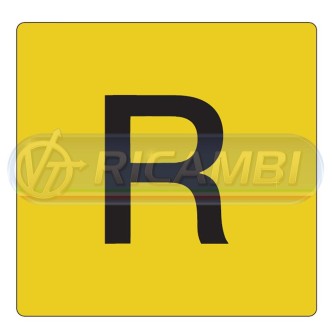 2 - LETTERA ADESIVA 'R' 400X400 RIFIUTI