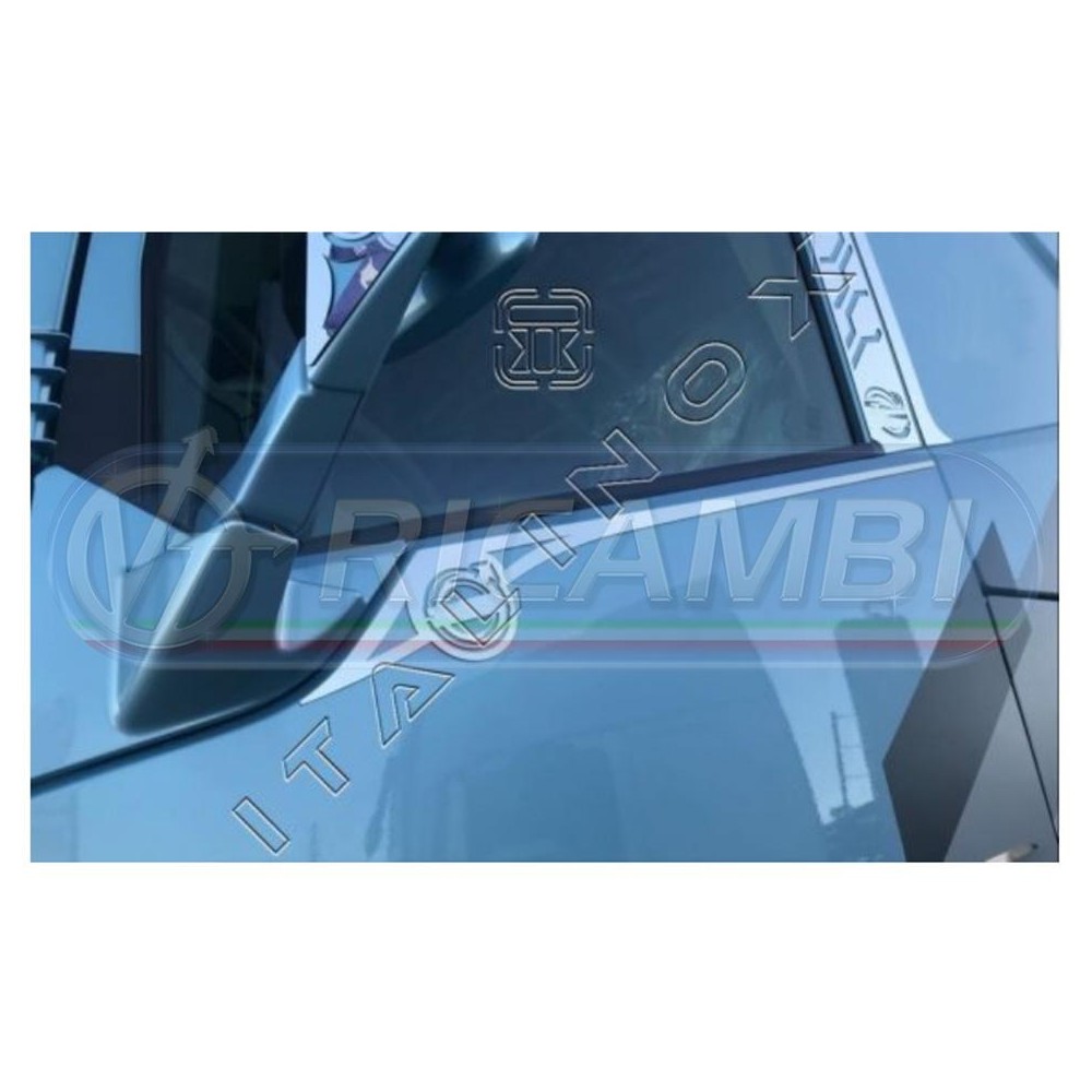 1 - PROFILI INOX PORTA SOTTOVETRO VOLVO FH 4 IN COPPIA