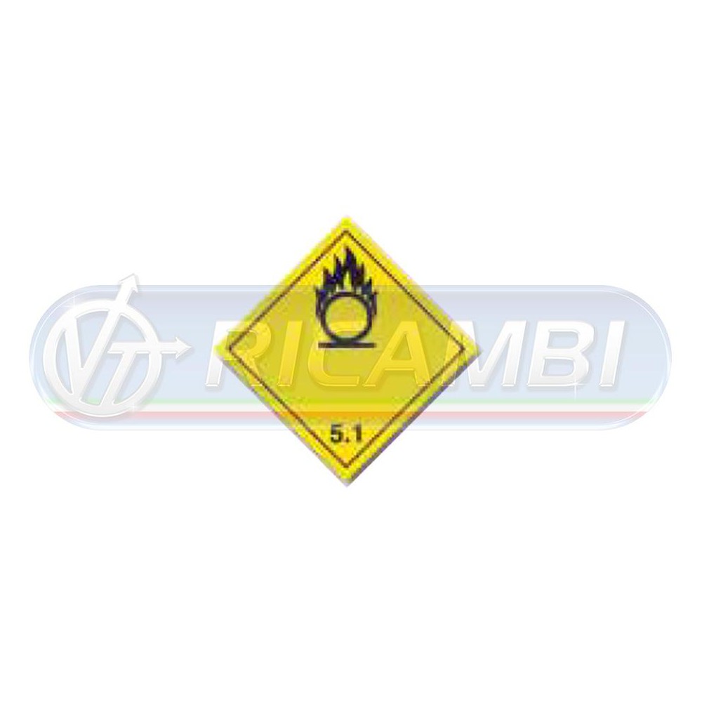 1 - ADESIVO ADR 300X300 CL5.1 COMBUSTIBILI/PEROSSIDI ORGANICI