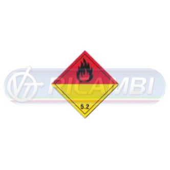 1 - ADESIVO ADR 300X300 CL5.2 COMBUSTIBILI/PEROSSIDI ORGANICI