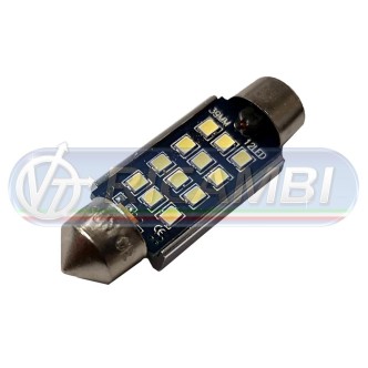 1 - LAMPADINA SILURO 39 mm 28V 12 LED SMD2016 CANBUS