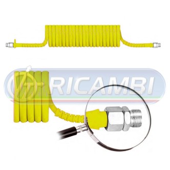 1 - SPIRALE ARIA PU GIALLA M16x1,5 LUNG. 4,0 MT DIAM 7 CM