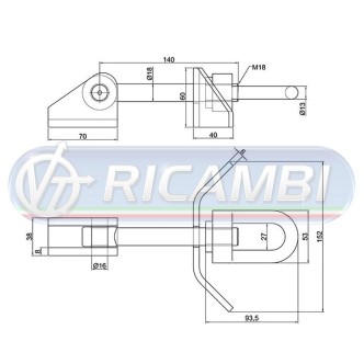 1 - CHIUSURA CARRO BOTTE COMPLETA MODELLO EXPORT PERNO M 18