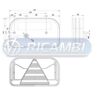 1 - FANALE POST. FULL LED 6 FUNZIONI 12-36V DX