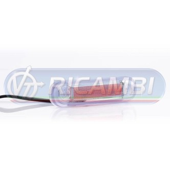 1 - FANALINO INGOMBRO TRASPARENTE STRISCIA A LED ROSSO
