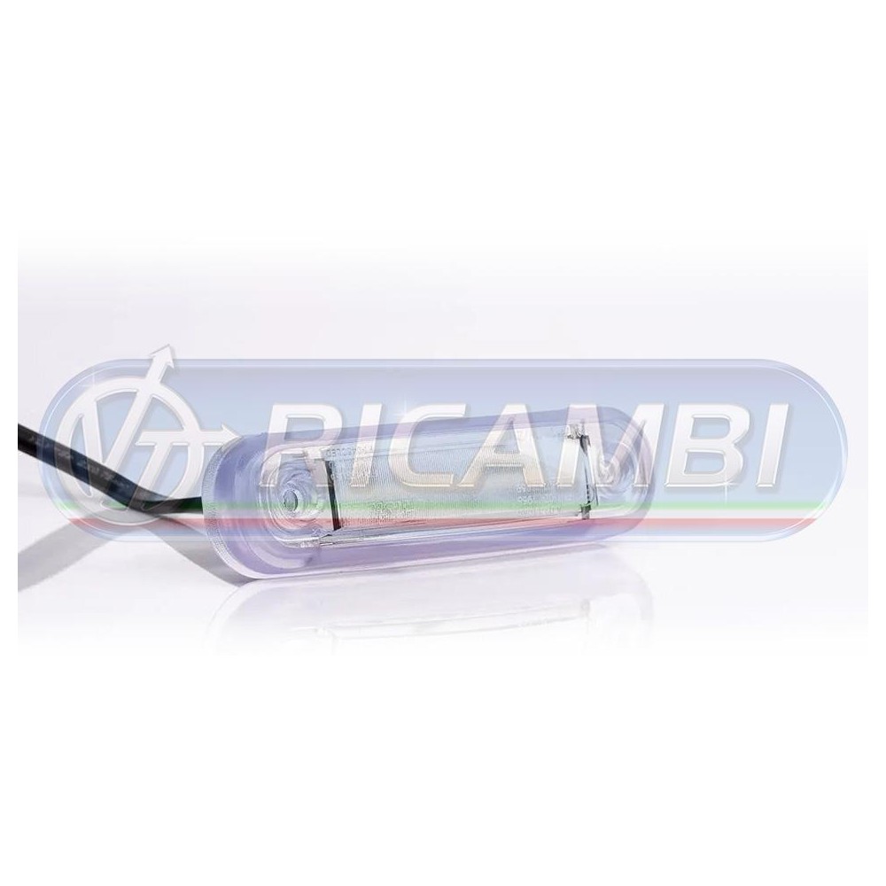 1 - FANALINO INGOMBRO TRASPARENTE STRISCIA A LED BIANCO