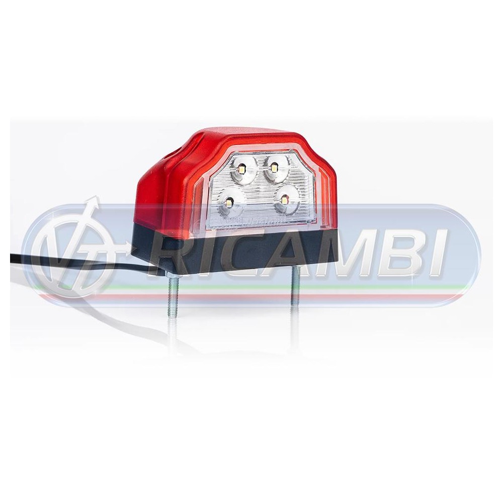 1 - FANALE TARGA LED LARGO COP. ROSSO
