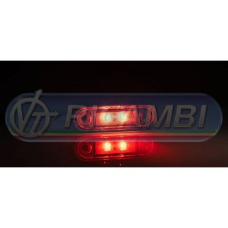 1 - FANALINO INGOMBRO A INCASSO 2 LED ROSSO