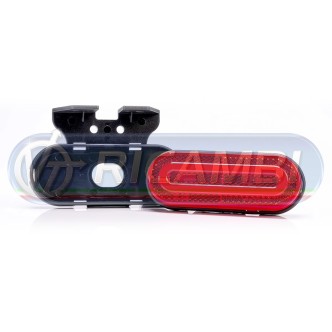 1 - FANALINO INGOMBRO STRISCIA A LED A ELLISSE C/STAFFA ROSSO