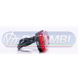 1 - FANALINO INGOMBRO STRISCIA A LED A ELLISSE C/STAFFA ROSSO