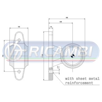 1 - FANALINO INGOMBRO POST. 2 LED 12/24V CORTO DX/SX