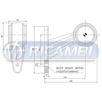 1 - FANALINO INGOMBRO POST. 2 LED 12/24V MEDIO 60° DX/SX