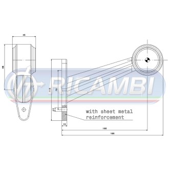 1 - FANALINO INGOMBRO POST. 2 LED 12/24V LUNGO 60° DX/SX