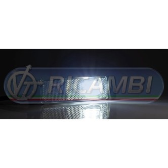 1 - FANALINO INGOMBRO 4 LED LATERALI 12/24V BIANCO