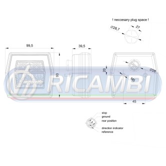 1 - FANALE POST. FULL LED 3 FUNZIONI 12-36V DX/SX