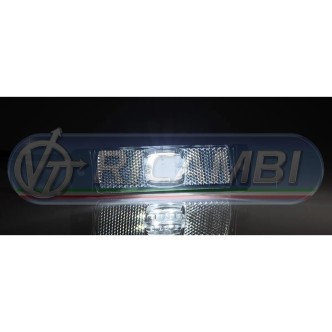 1 - FANALINO INGOMBRO 4 LED CENTRALI 12/24V BIANCO