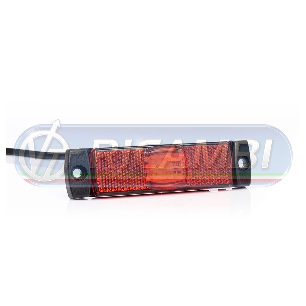 1 - FANALINO INGOMBRO 4 LED CENTRALI 12/24V ROSSO