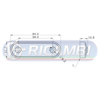 1 - FANALINO INGOMBRO A INCASSO 4 LED BIANCO