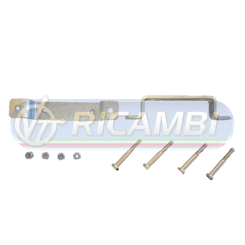 1 - SUPPORTO ZINCATO PER FERMAPORTA STOPPER 144X30X25 H30