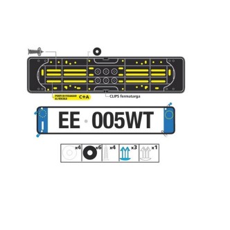 1 - PORTATARGA POSTERIORE POLIPROPILENE NERO