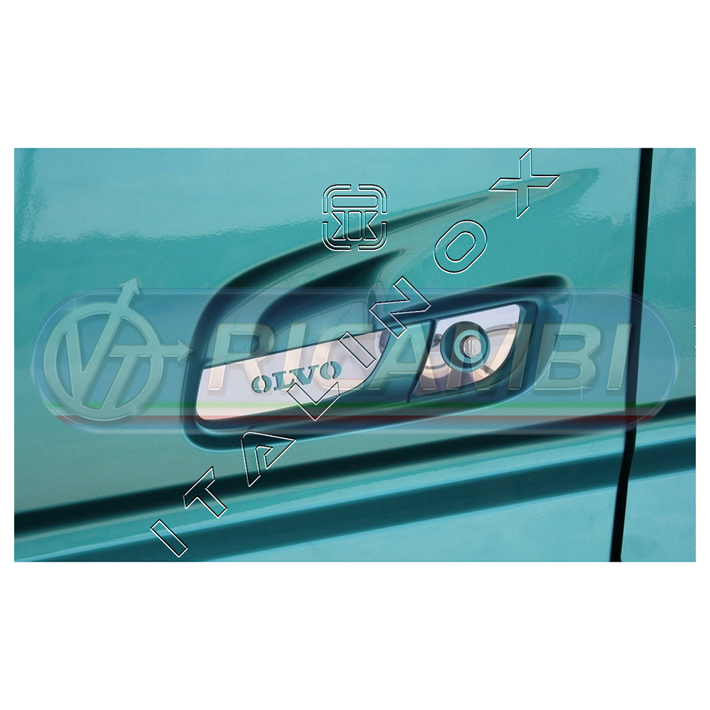 1 - PLACCHETTE INOX MANIGLIE FH 4 IN COPPIA