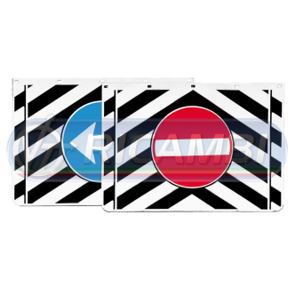 1 - PARASPRUZZI 53X37 CM C/SEGNALI IN RILIEVO COPPIA