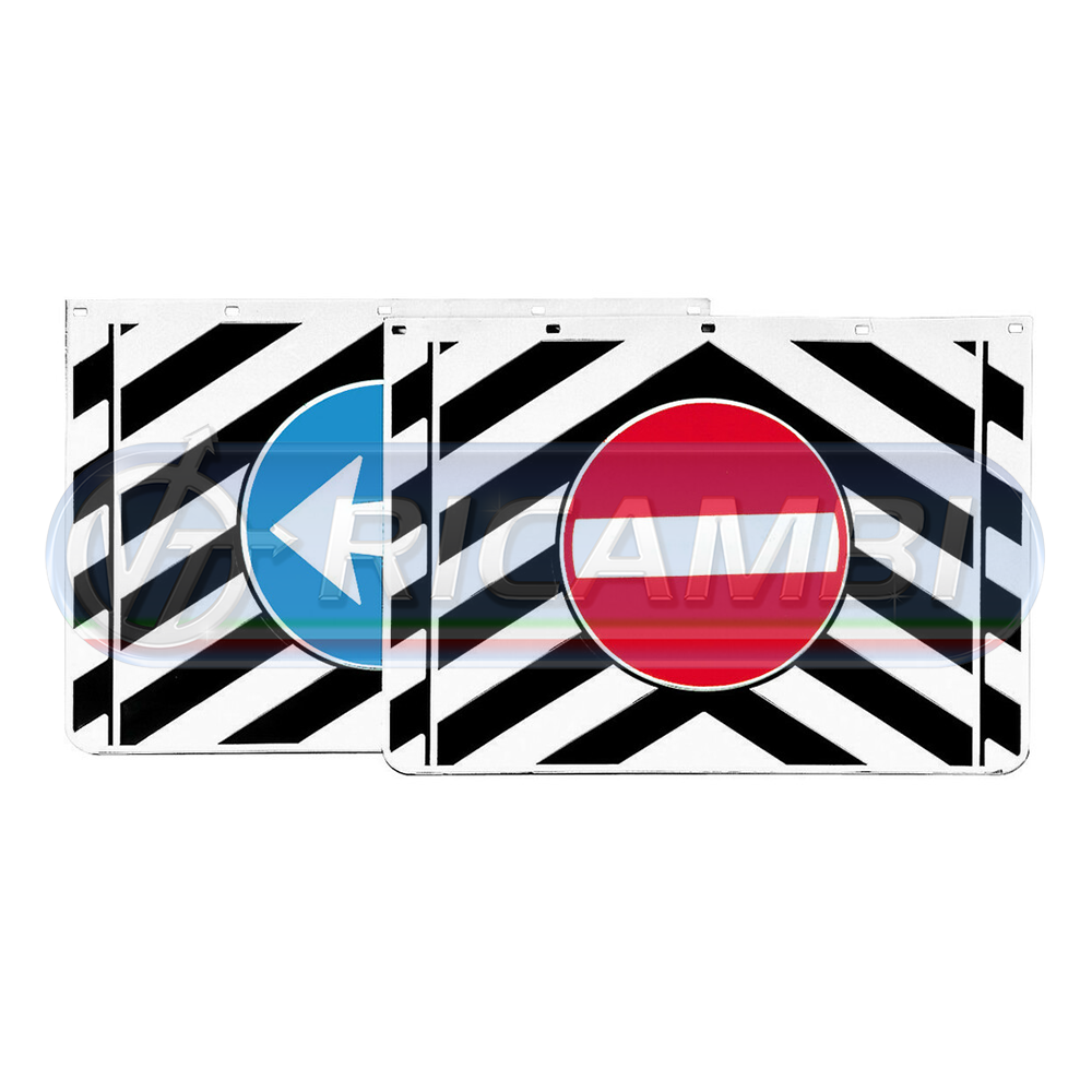 1 - PARASPRUZZI 53X37 CM C/SEGNALI IN RILIEVO COPPIA