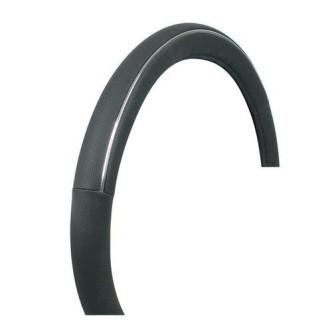 1 - COPRIVOLANTE M 44-46 CM CHROME ECOPELLE TRAF. NERO