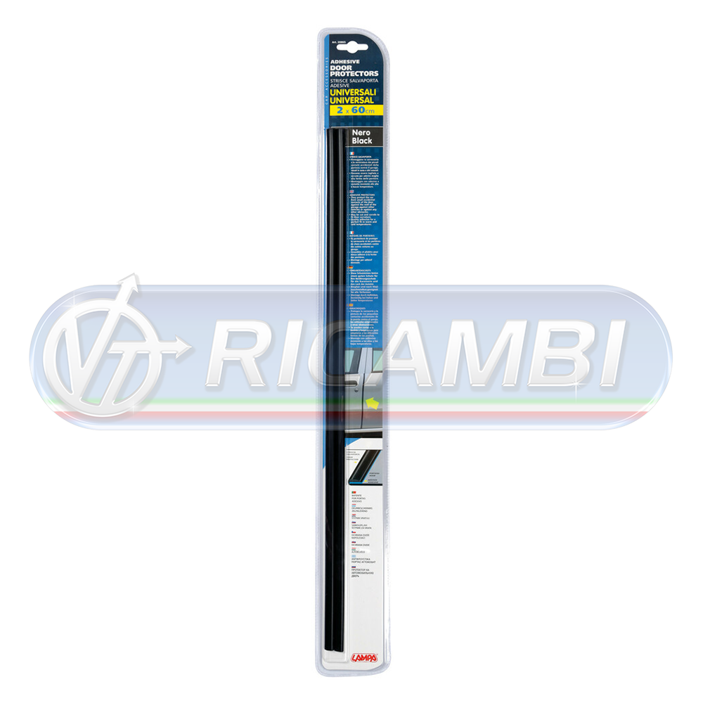 2 - PROFILO PARCOLPO PORTIERA NERO L600 COPPIA