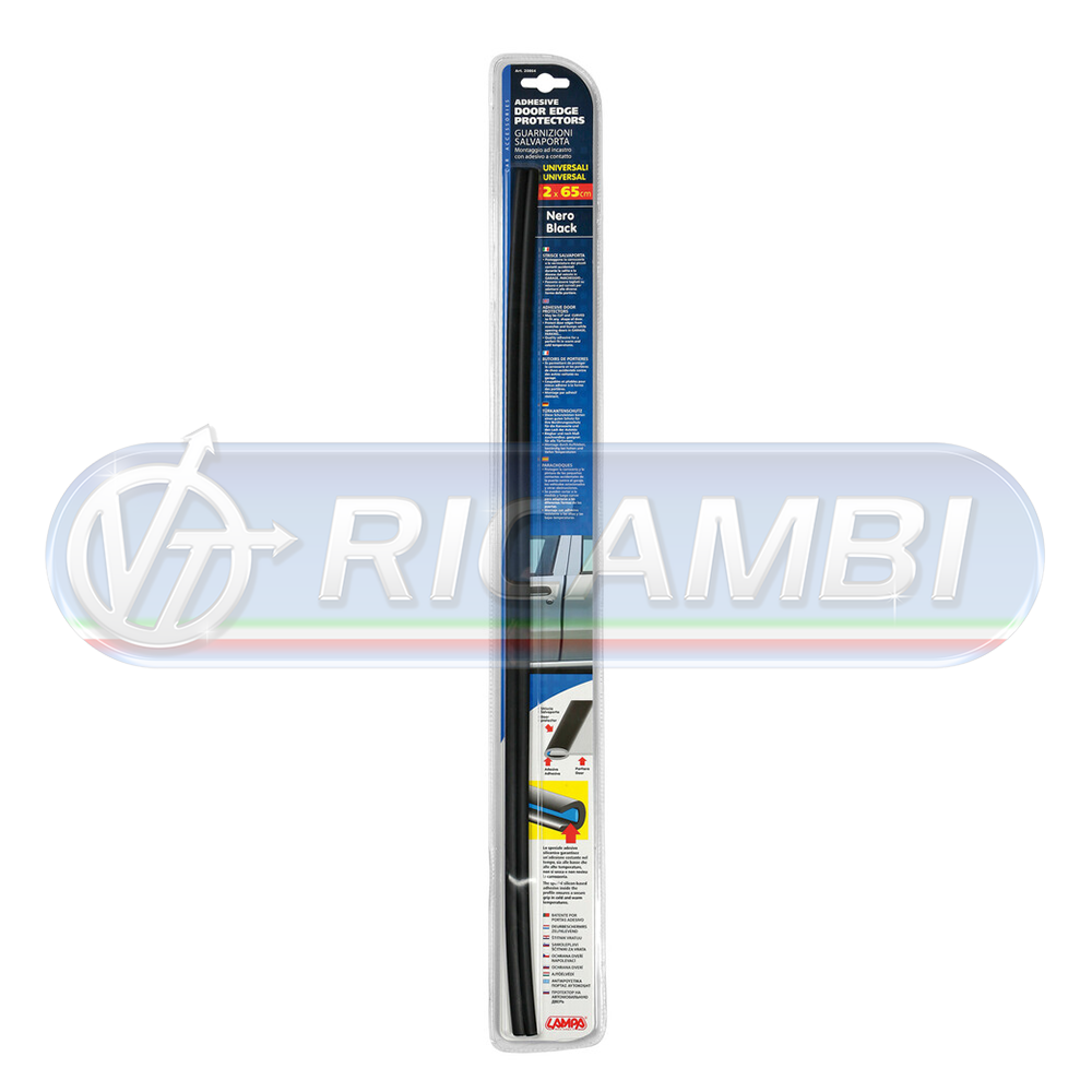 2 - PROFILO PARCOLPO PORTIERA NERO L650 COPPIA