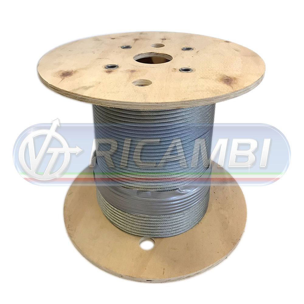 1 - FUNE ACC. ANTIGIRO 133 FILI 19X7 DIAM.6 100 MT