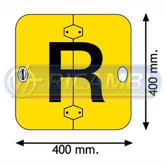 1 - PANNELLO LETTERA 'R' PIEGHEVOLE 400X400