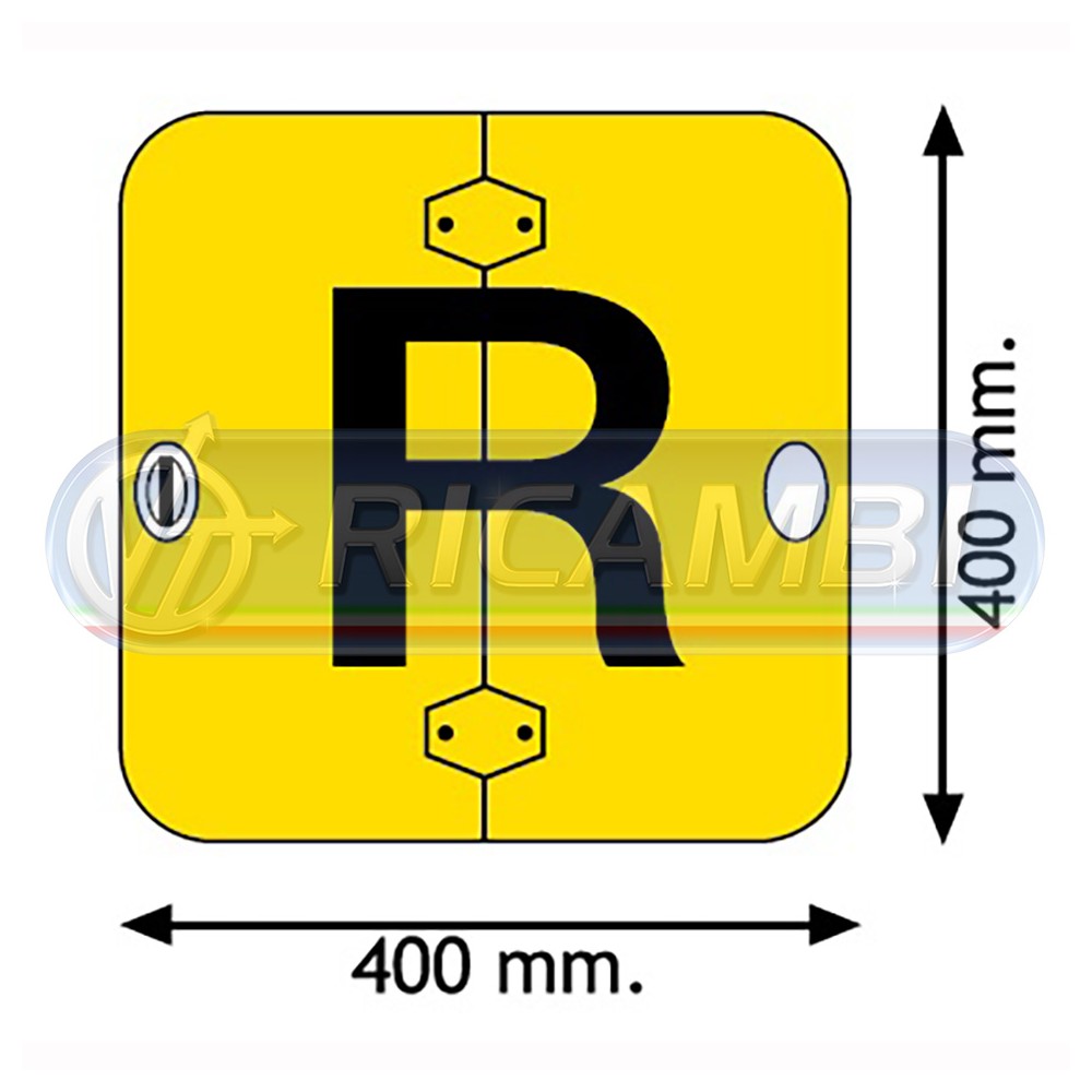 1 - PANNELLO LETTERA 'R' PIEGHEVOLE 400X400