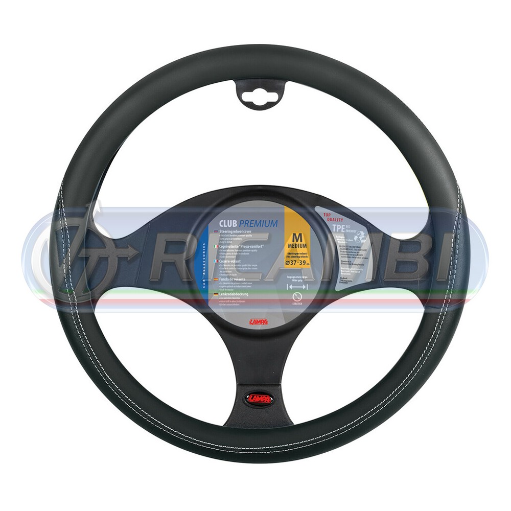 1 - COPRIVOLANTE AUTO M 37-39 CM ECOPELLE TRAF. NERO