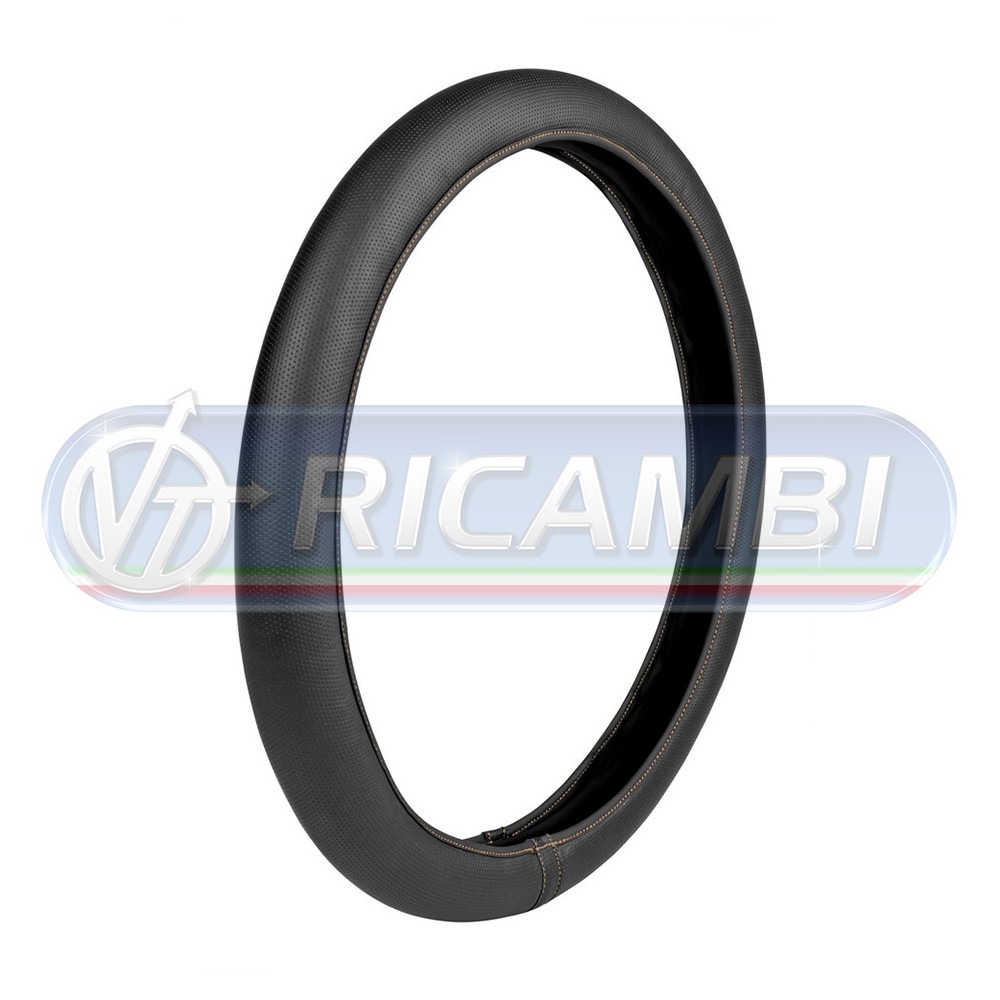 1 - COPRIVOLANTE L 46-48 CM NEOPRENE + SIMILPELLE NERO/BEIGE