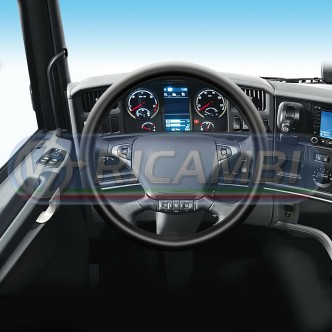 1 - COPRIVOLANTE S 42-44 CM NEOPRENE + SIMILPELLE NERO/NERO