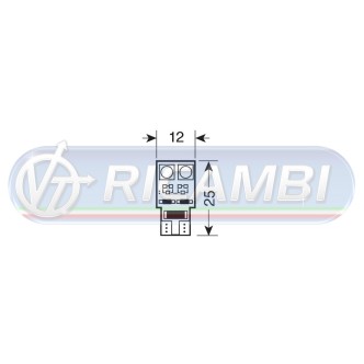 1 - LAMPADINA T10 24V 4 LED C/RESISTENZA BLU