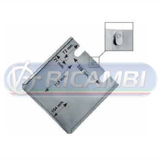 1 - PORTACARTELLO INOX 300X300 C/GANCIO