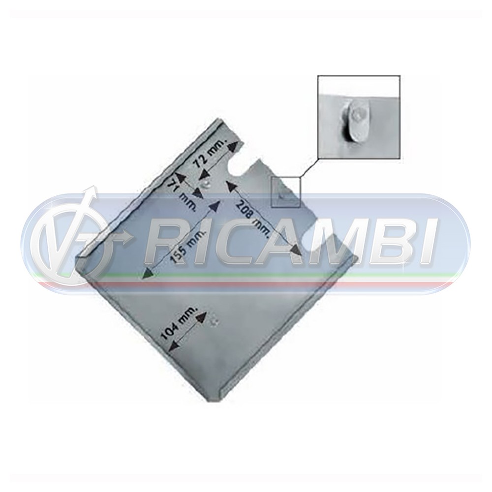 1 - PORTACARTELLO INOX 300X300 C/GANCIO