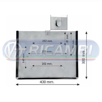 1 - PORTACARTELLO INOX 300X400 C/GANCIO