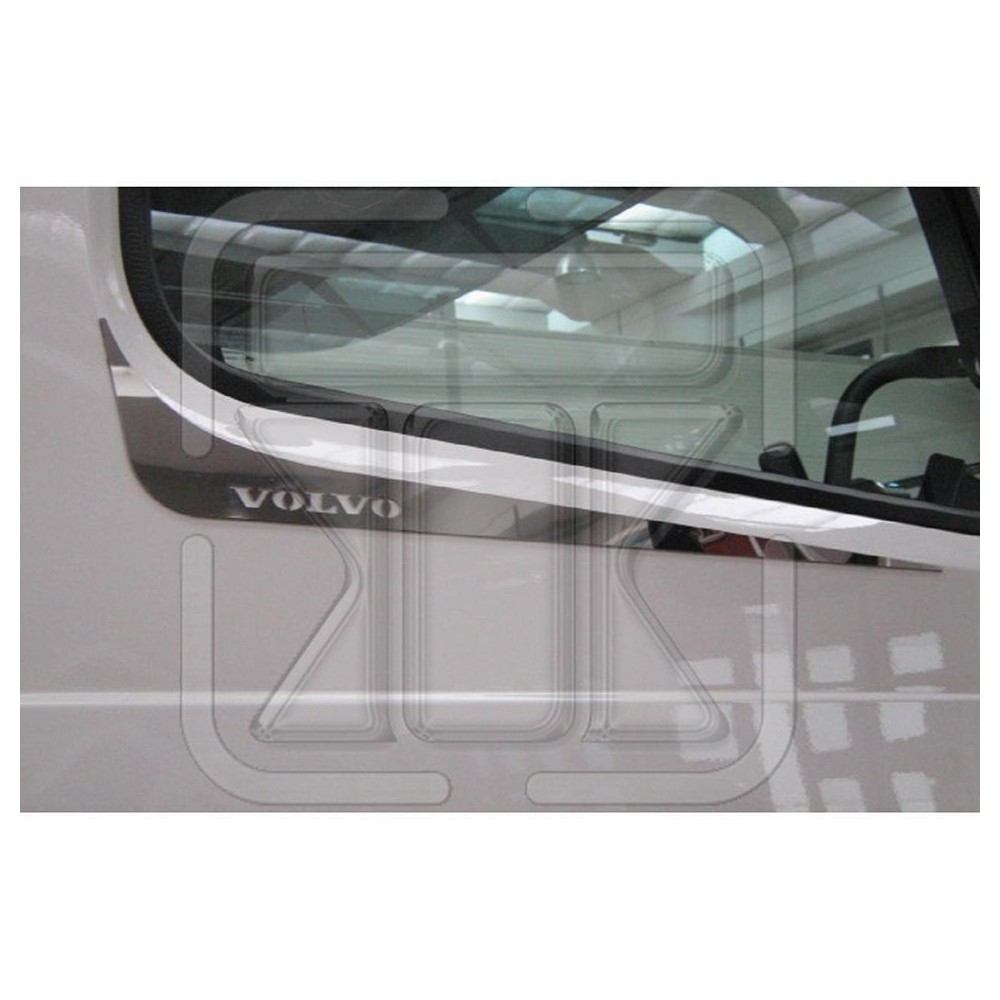 1 - PROFILI INOX PORTA SOTTOVETRO VOLVO FH 2 IN COPPIA