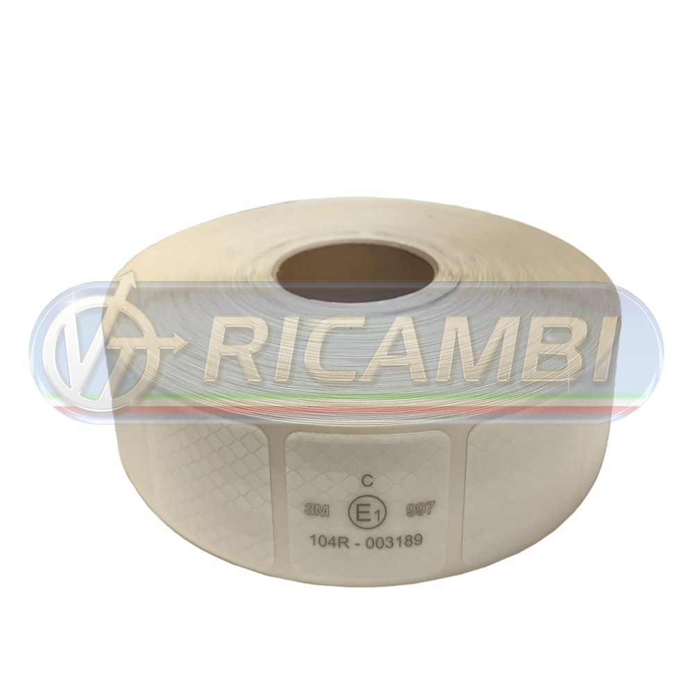 1 - NASTRO RIFLETTENTE BIANCO A SETTORI 3M AL METRO