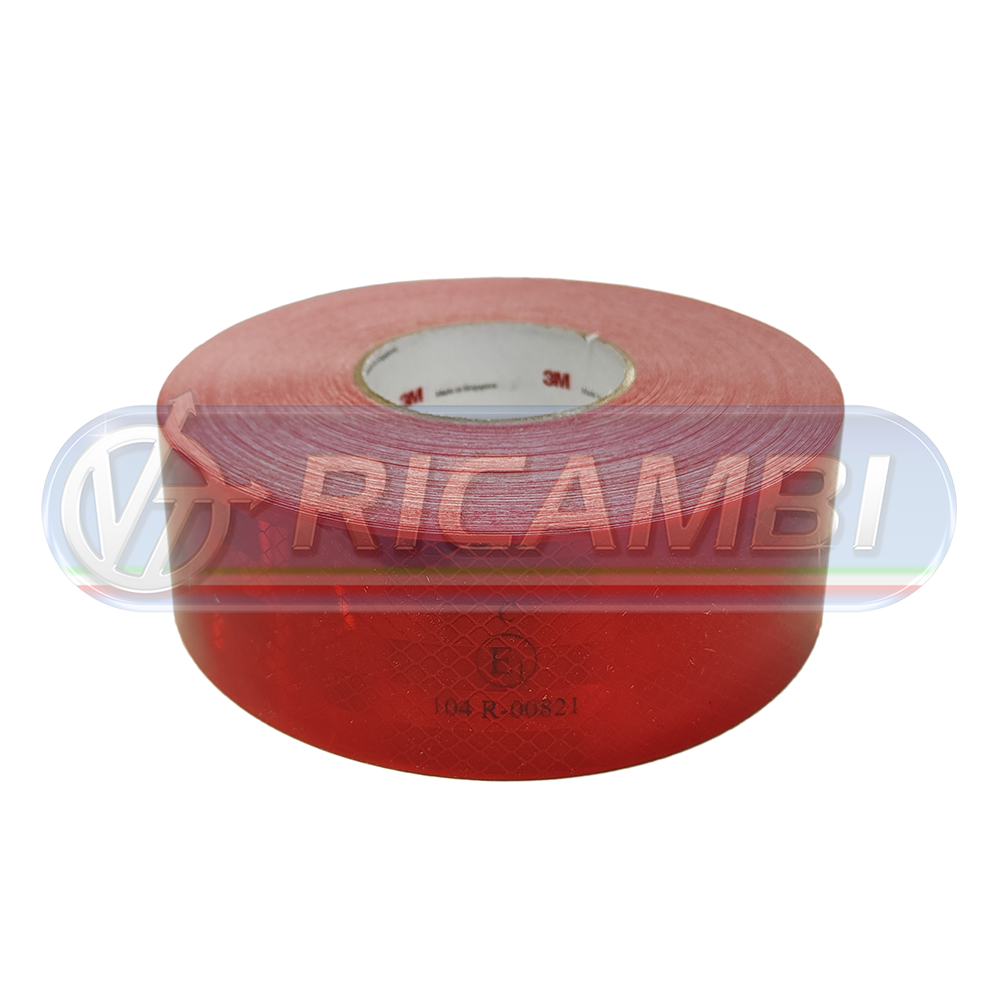 1 - NASTRO RIFLETTENTE ROSSO 3M AL METRO