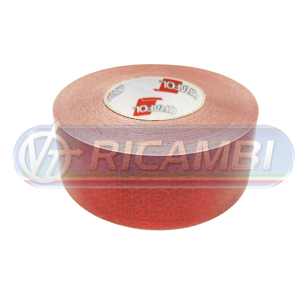 1 - NASTRO RIFLETTENTE ROSSO REFLEXITE AL METRO