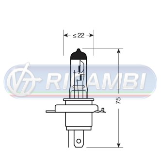 1 - LAMPADINA H4 60/55W 12V BLISTER