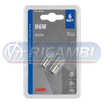 1 - LAMPADINA IN COPPIA BAX 9S 12V 6W