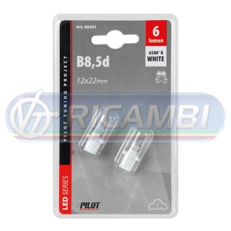 1 - LAMPADINA QUADRO B8,5D 24V LED COPPIA