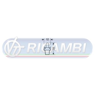 1 - LAMPADINA QUADRO B8,5D 24V LED COPPIA