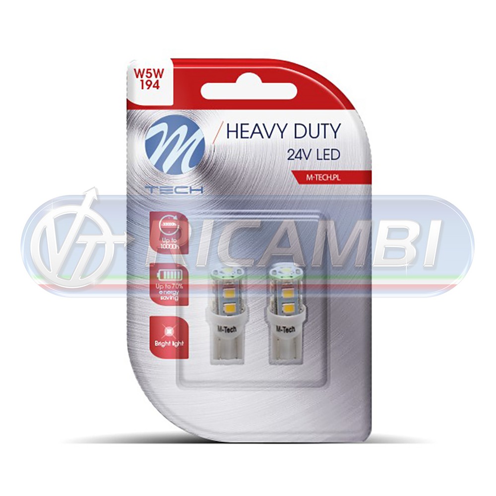 1 - LAMPADINA T10 24V 9 LED OSRAM IN COPPIA