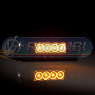 1 - FANALINO INGOMBRO A INCASSO 4 LED DARK ARANCIO